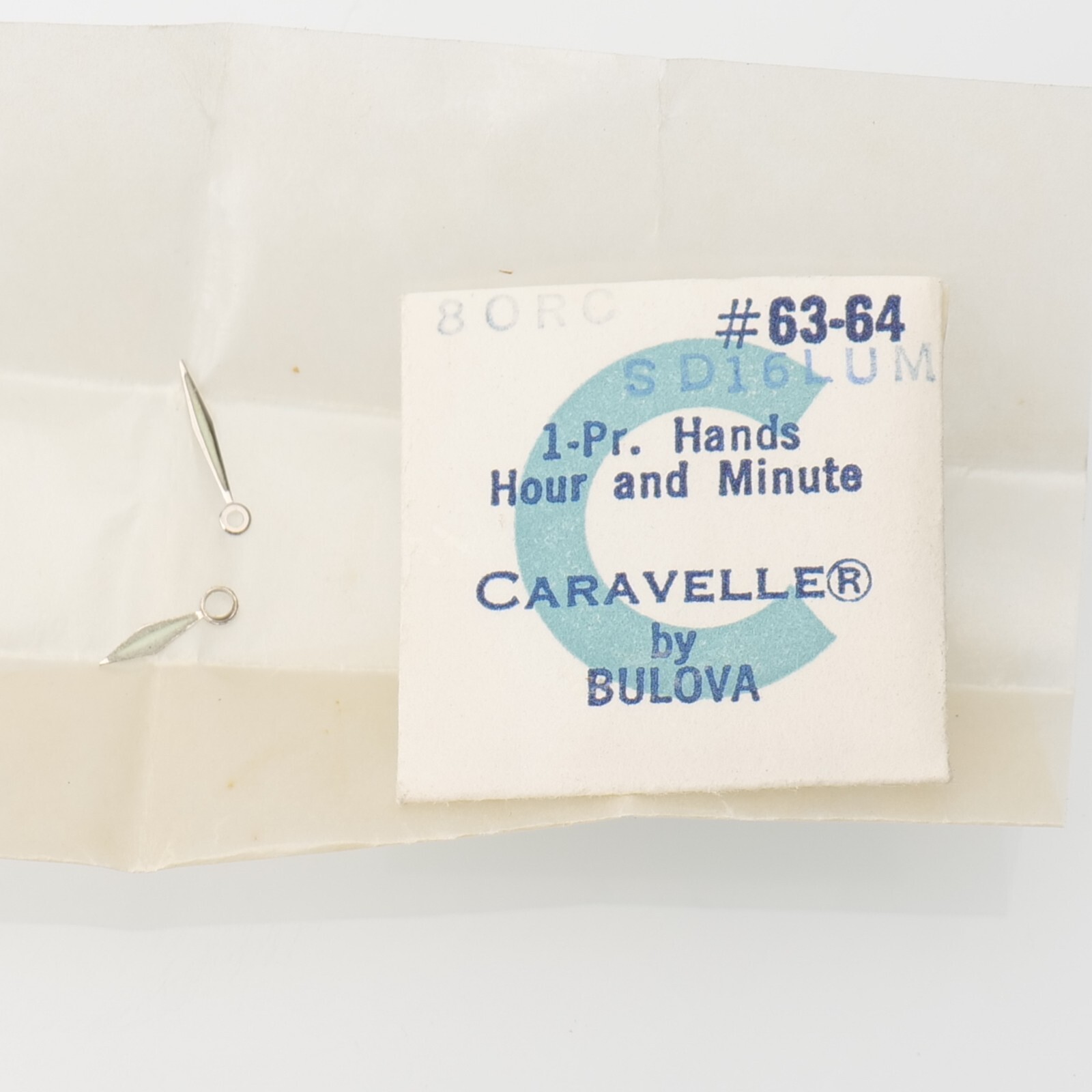 Genuine Caravelle 80RC – SD 16 LUM Set of Hands Hour Minute Watch Part (C3D24)
