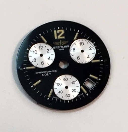 Breitling Original Chronograph Colt Chrono Watch Black Dial ~ A53035 – Excellent