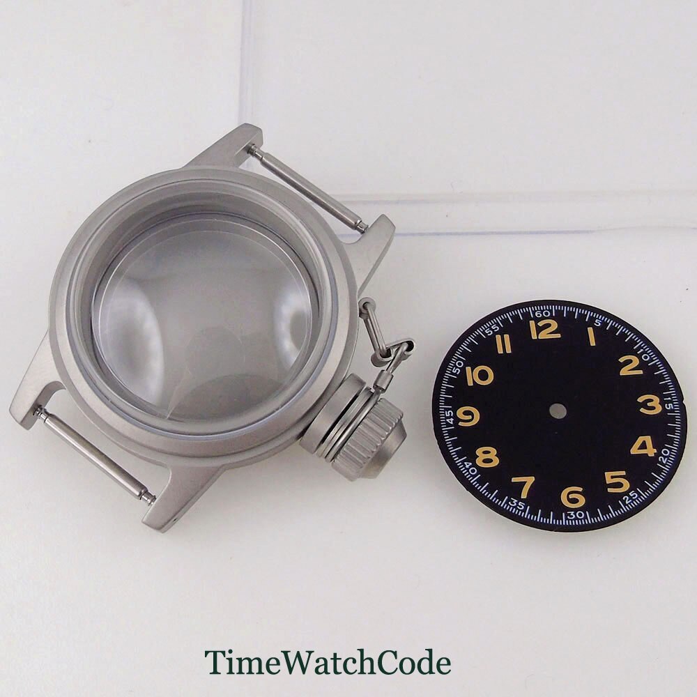 36mm Sandblasted Watch Case Domed Sapphire Crystal for NH35 ETA2824 PT5000 20ATM