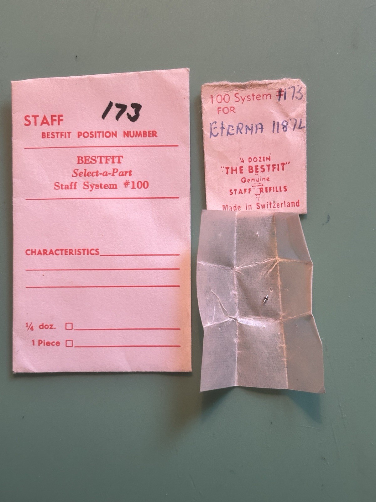 Eterna – Cal 1187L – Balance Staff – Part 173 – NOS – Bestfit Packaging