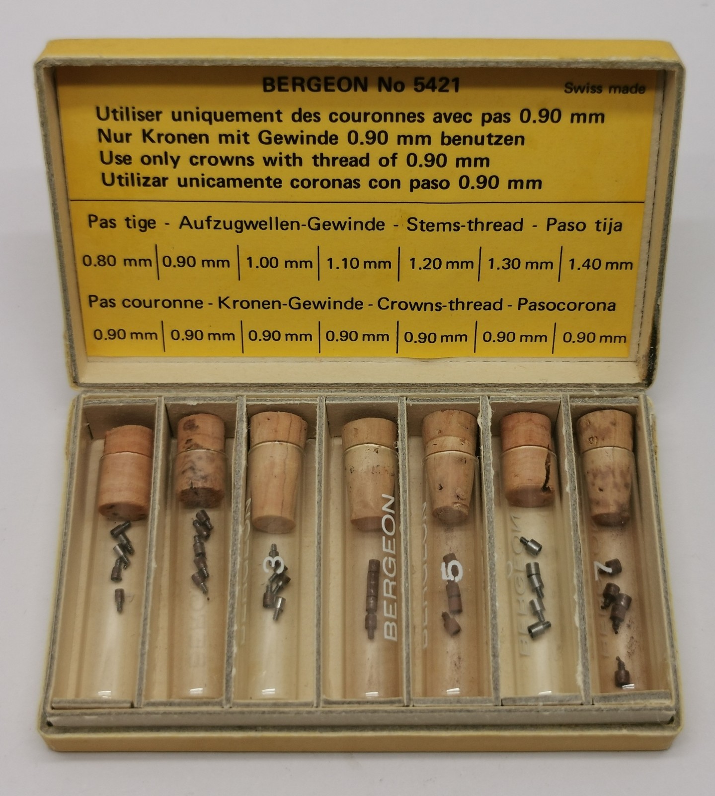 Vtg Bergeon No 5421 Tubes for Watch Crowns & 2749 Waterproof Tightening Rings