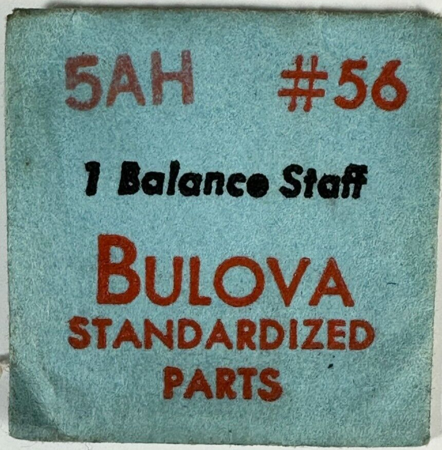 Bulova Factory Bulova 5AH Balance Staff #56 Standardized Parts Watch Repair G