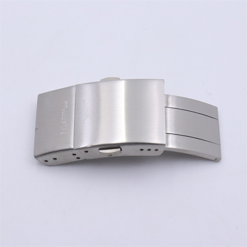 Stainless Steel Watch Strap Folding Buckle Rubber Band Butterfly Buckle 19MM