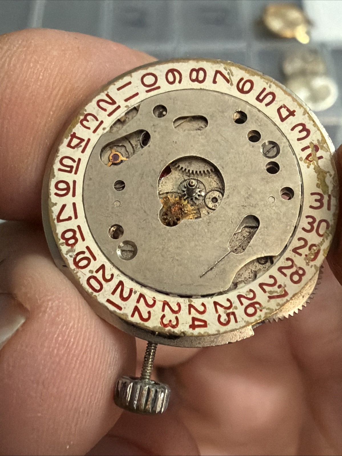 Vintage 17J Swiss Unbranded Movement For Parts Repair J12