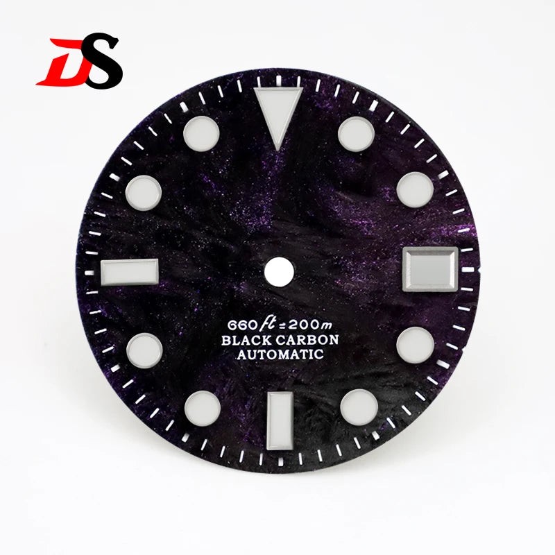28.5mm Dial Lava Carbon Fiber Dial YM BGW9 C3 Lume NH35 Custom