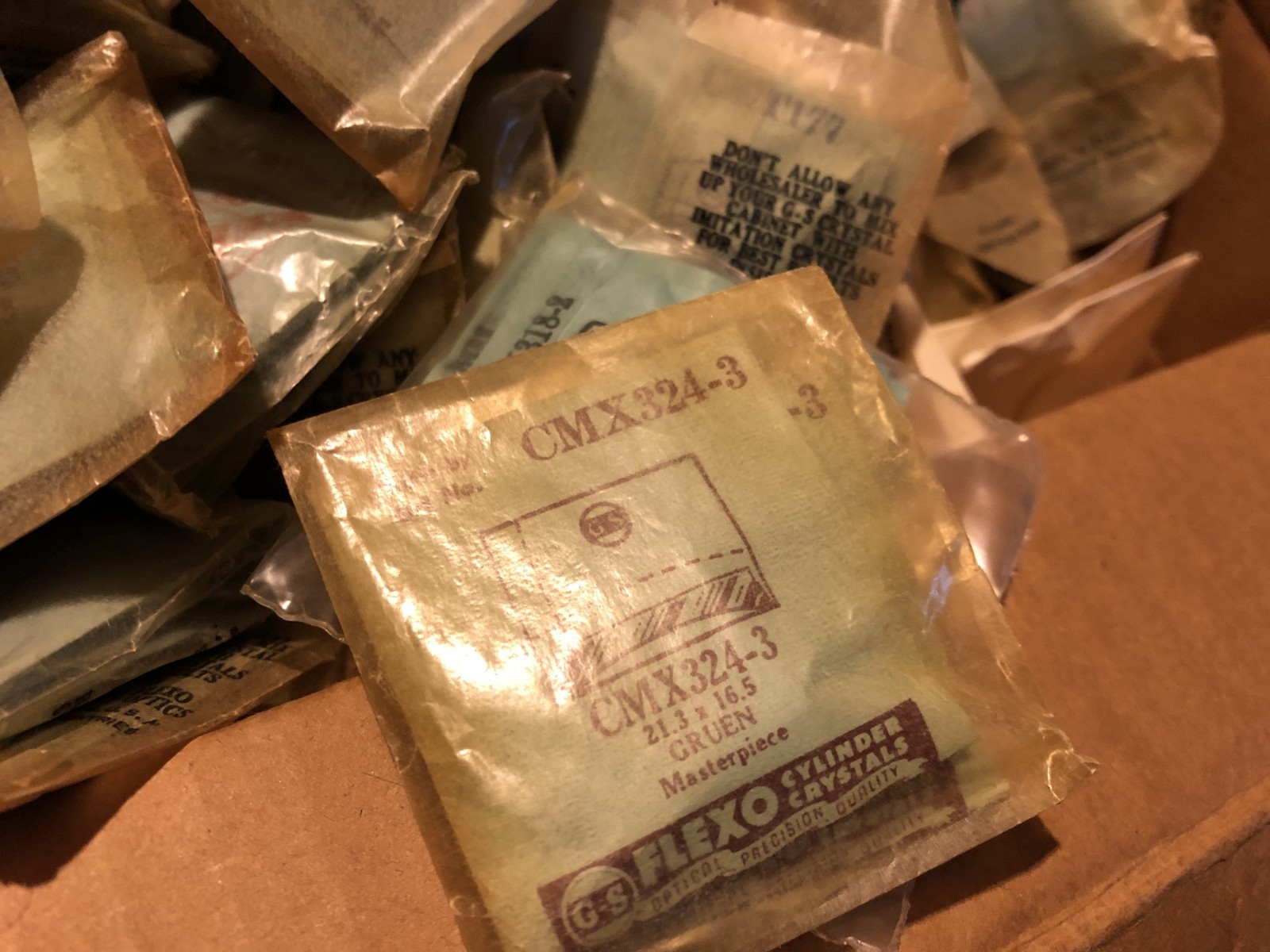 Large Lot of Vintage NOS Plastic Watch Crystals – Various Shapes and Sizes