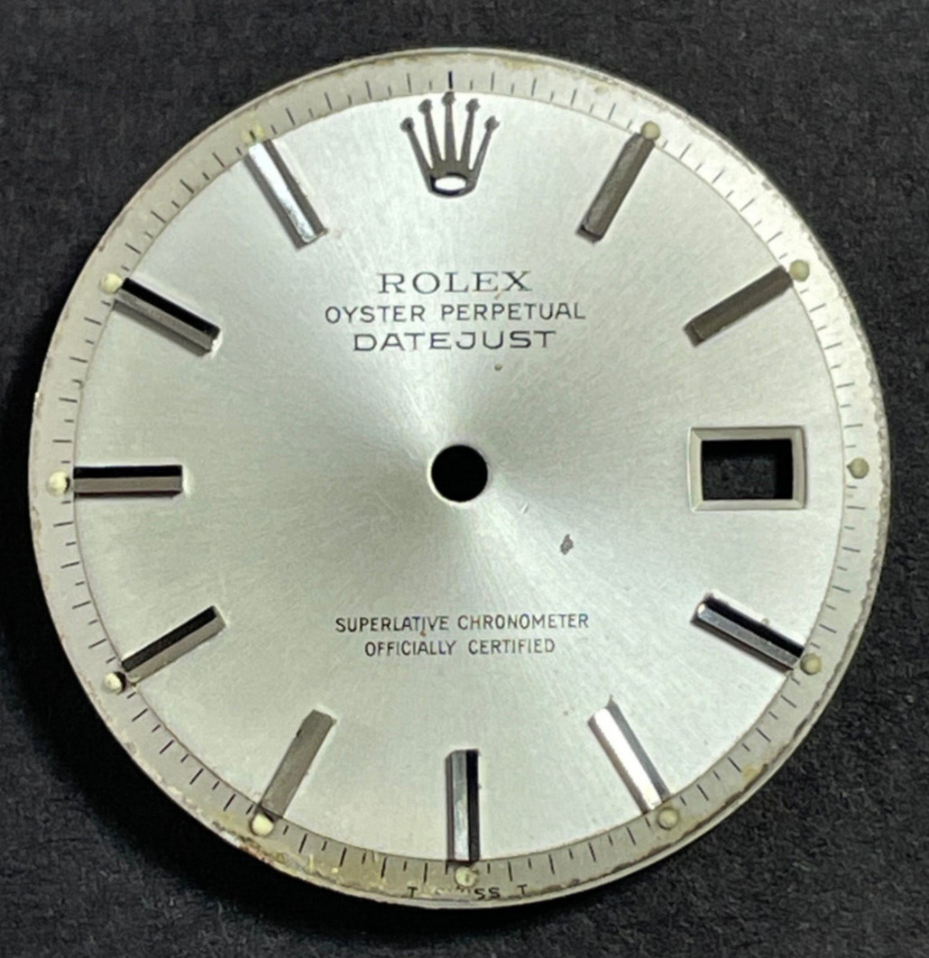 Vintage Rolex Oyster Perpertual Datejust Watch Dial For 36mm Case 1601 1603 1600