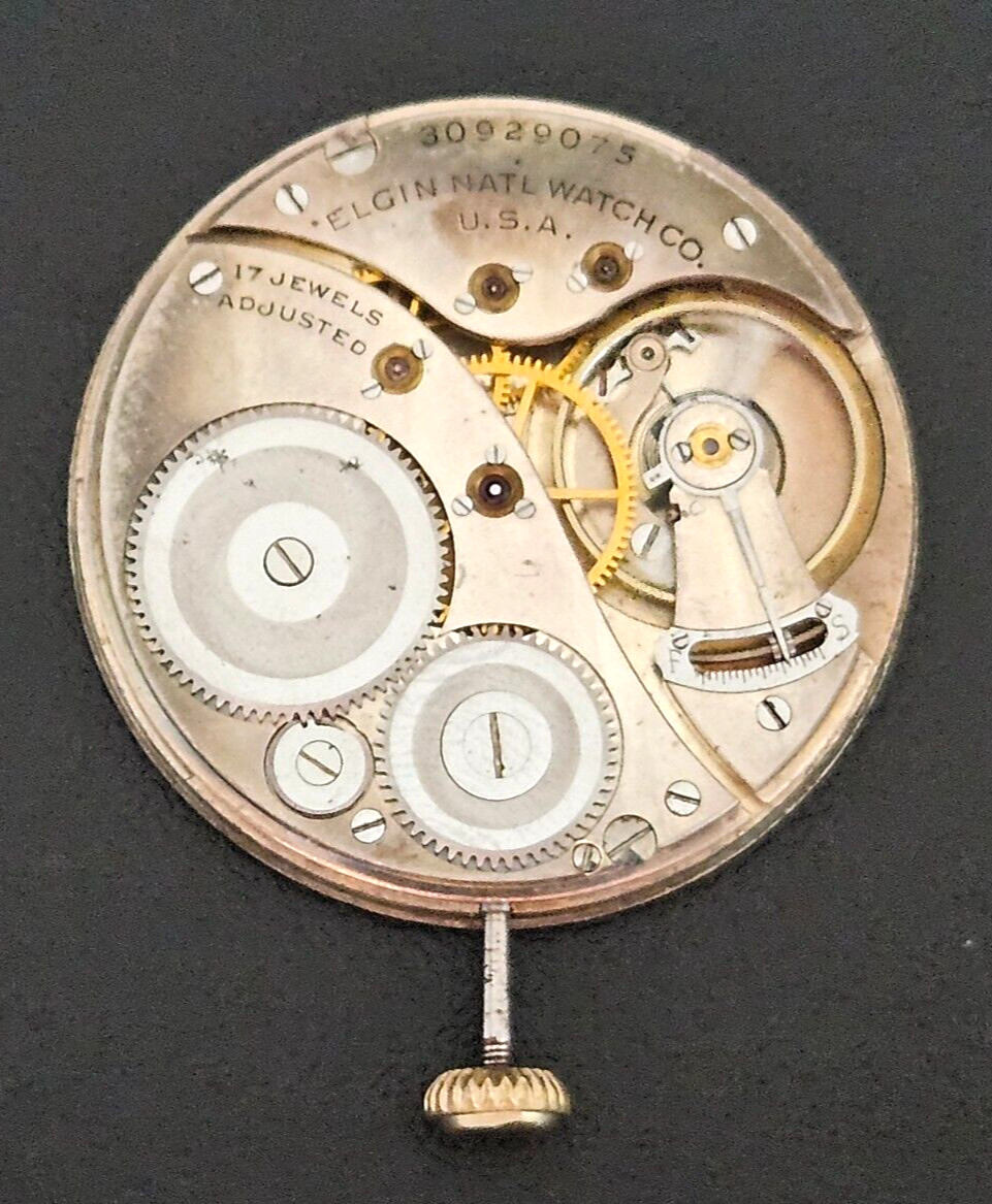 1928 ELGIN 479~12s 17J USA WATCH MOVEMENT (RUNNING) LOT.104