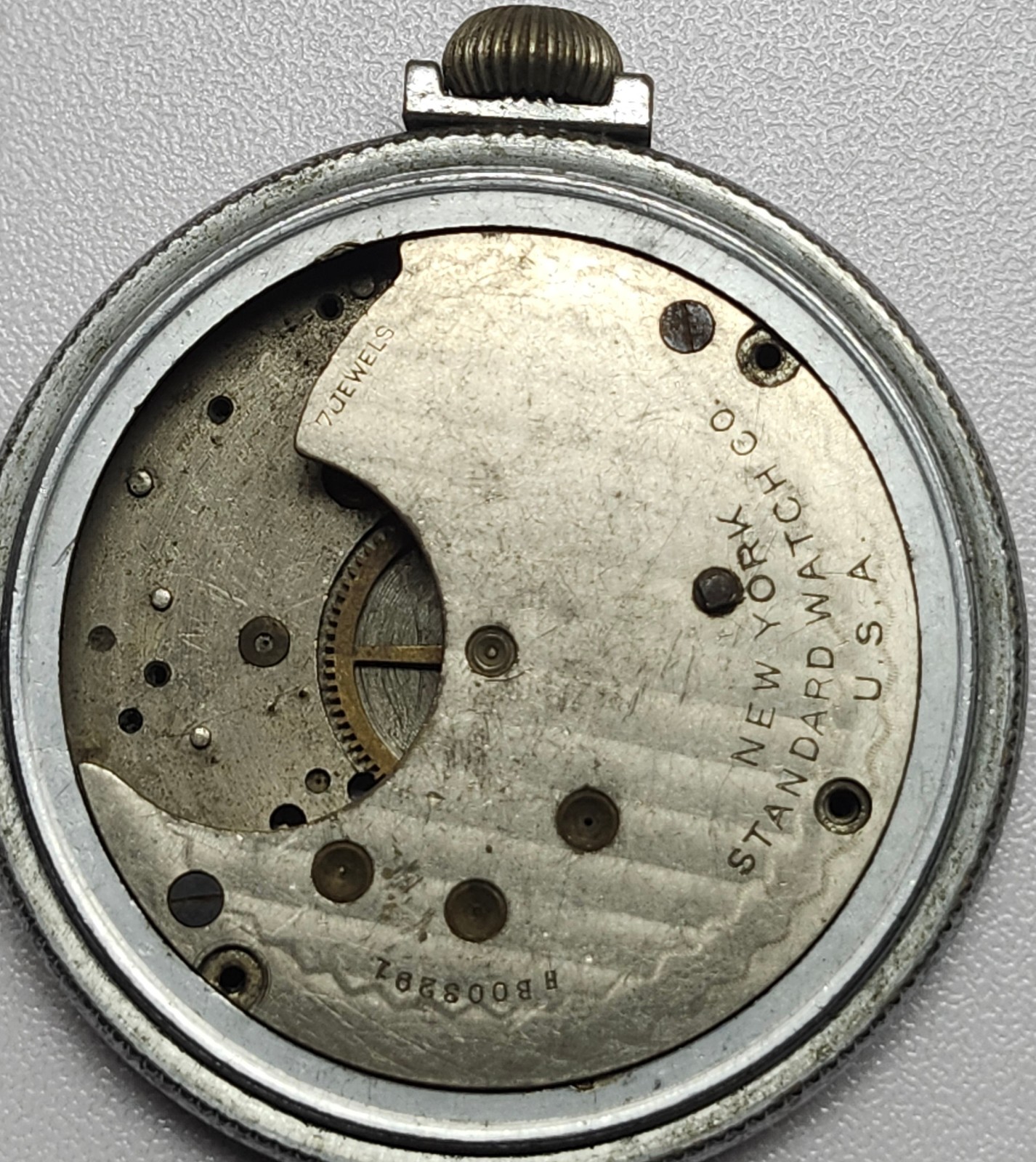 Antique New York Standard 7J Pocket Watch Movement – Size 18s? – Parts/Repair –