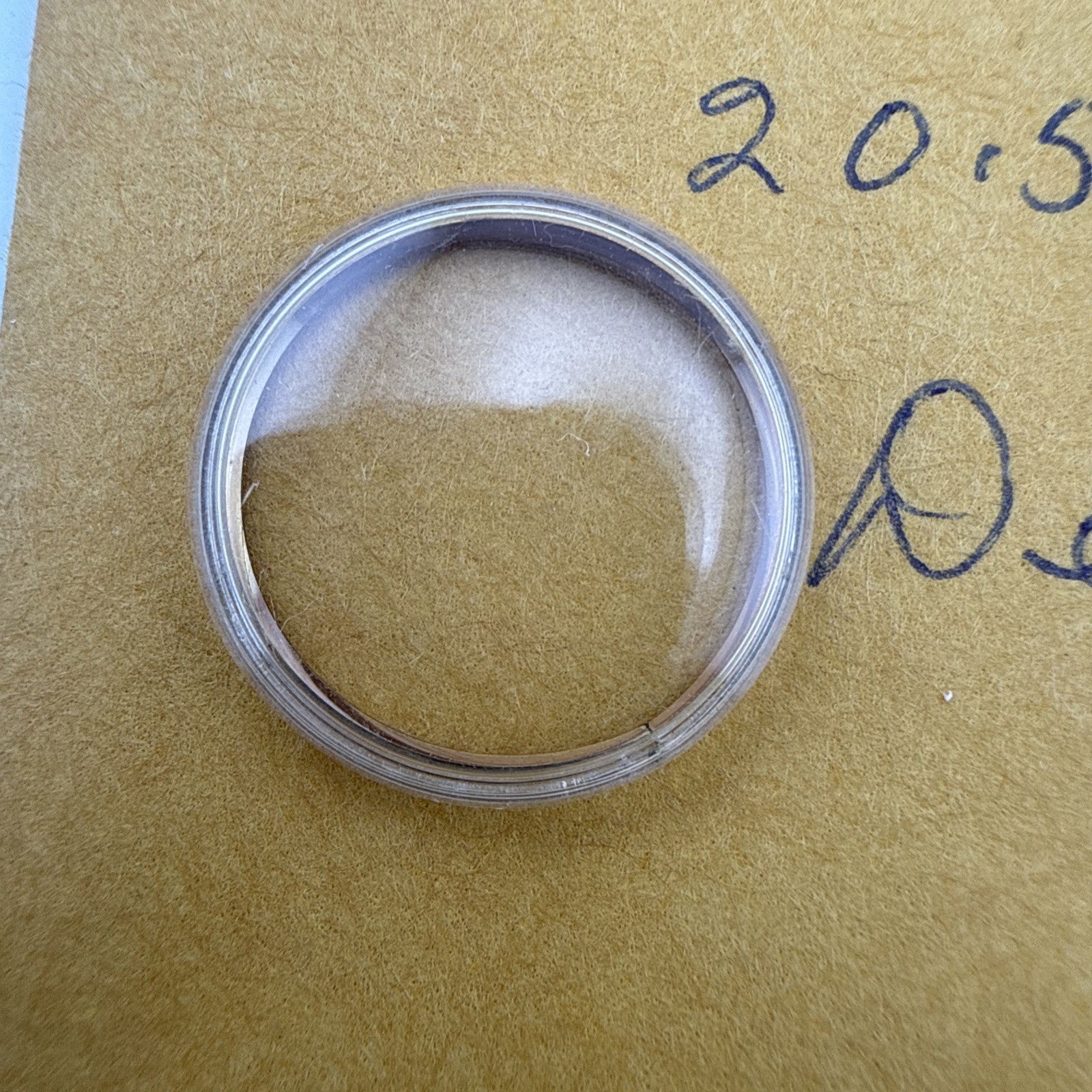 New Old Stock Vintage Omega 20.5 mm Plastic Crystal and Ring For 535.002 Deville
