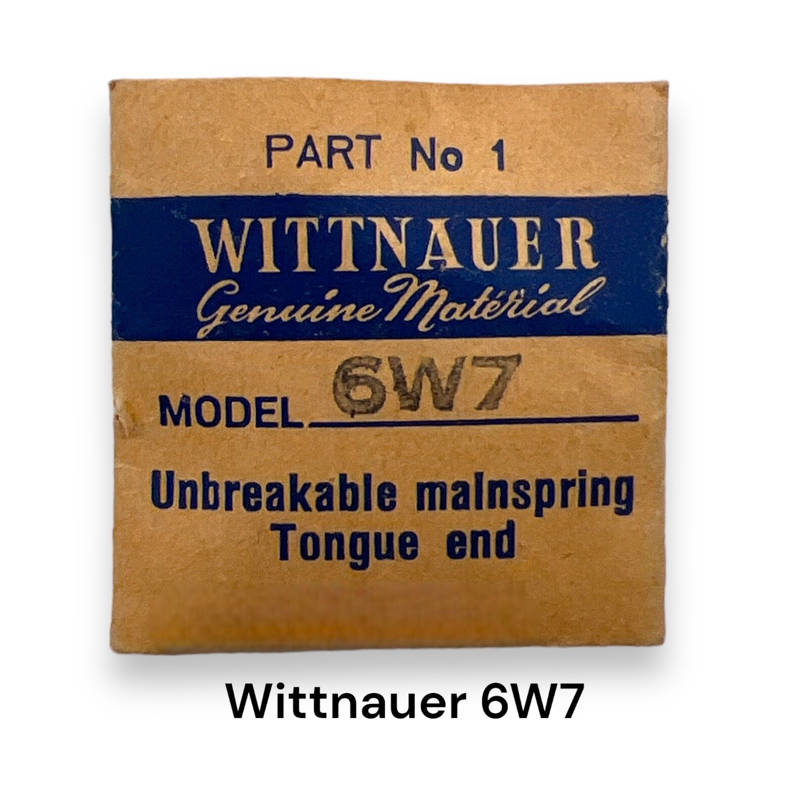 Wittnauer 6W7 Mainspring x 1 Tongue End Watch Material Part No. 1 NOS VTG