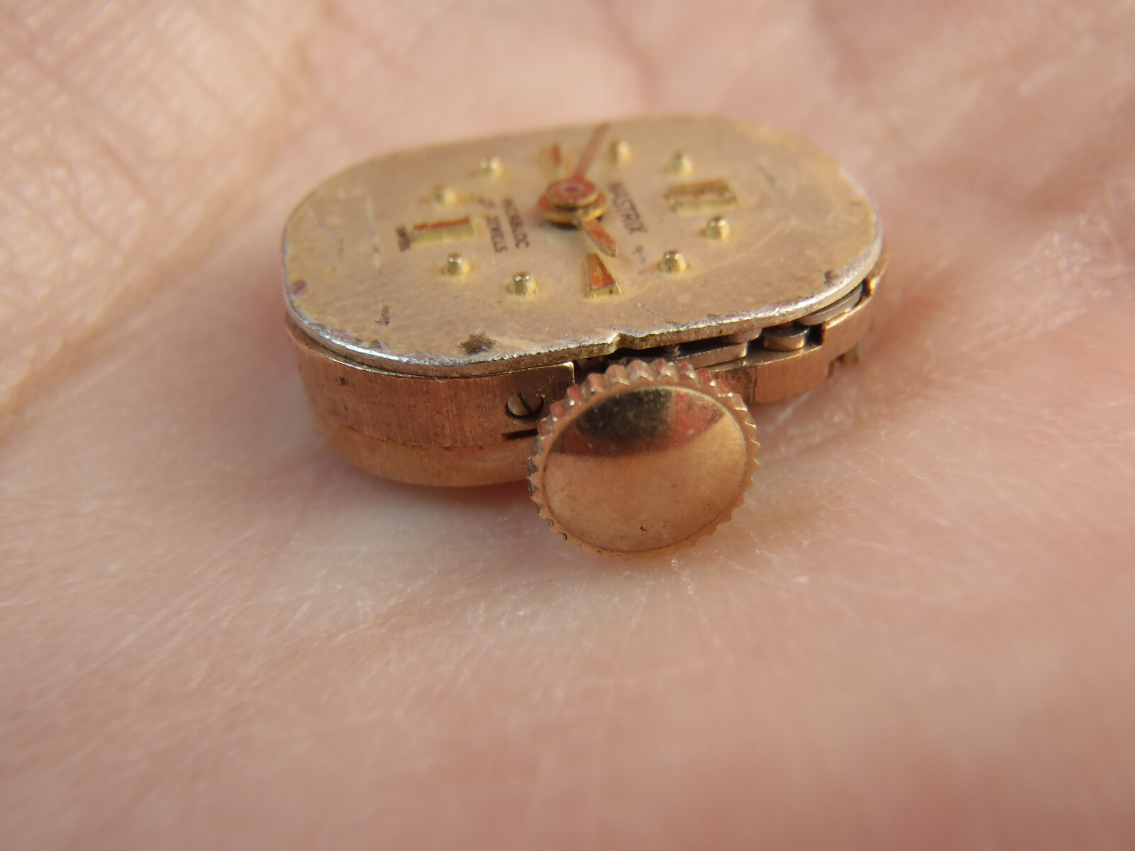Nastrix HYQ Hilton Watch Co Watch Movement Dial Hands Crown 17J Running