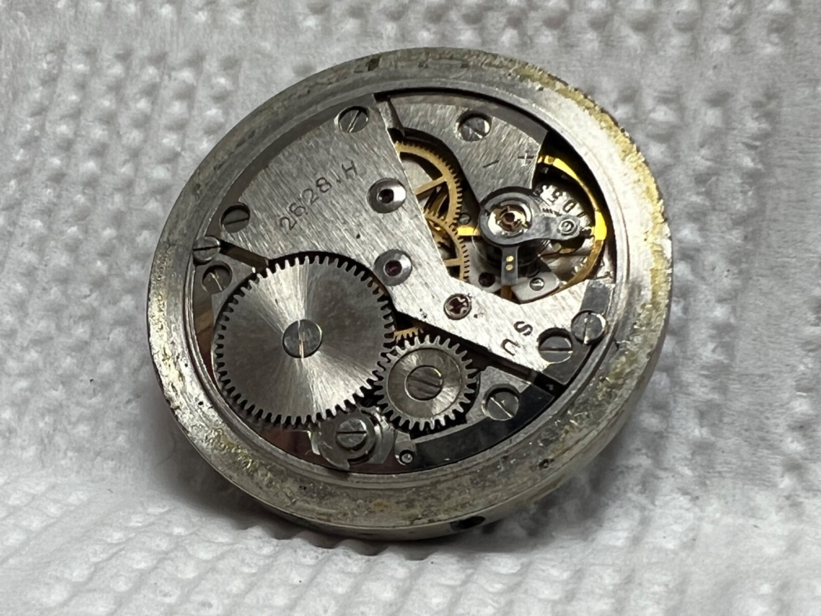 Watch movement USSR Raketa Cal.2628.H. plus Dial. For parts .