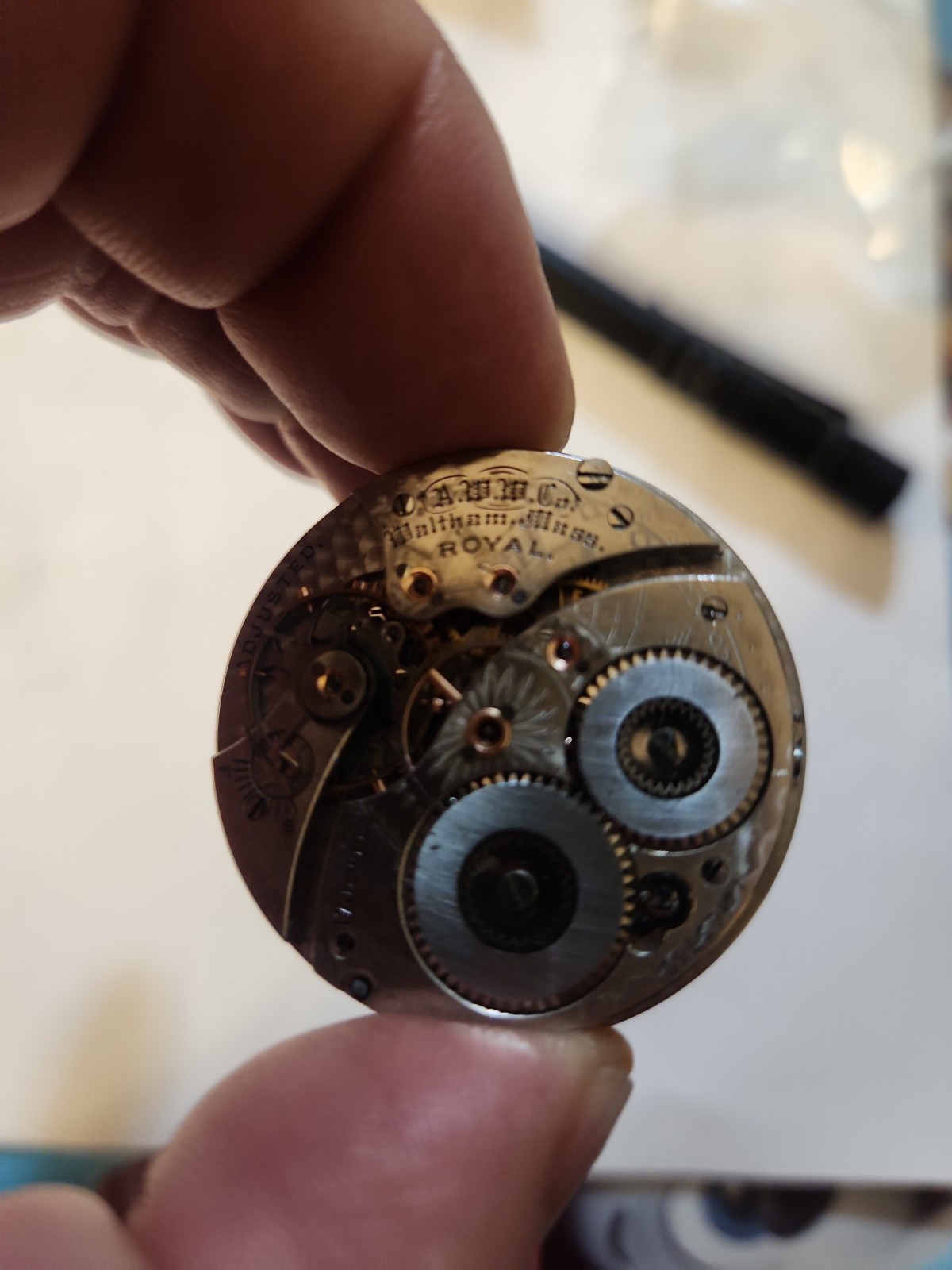Waltham 17 Jewels 16S Royal Pocket Watch Movement