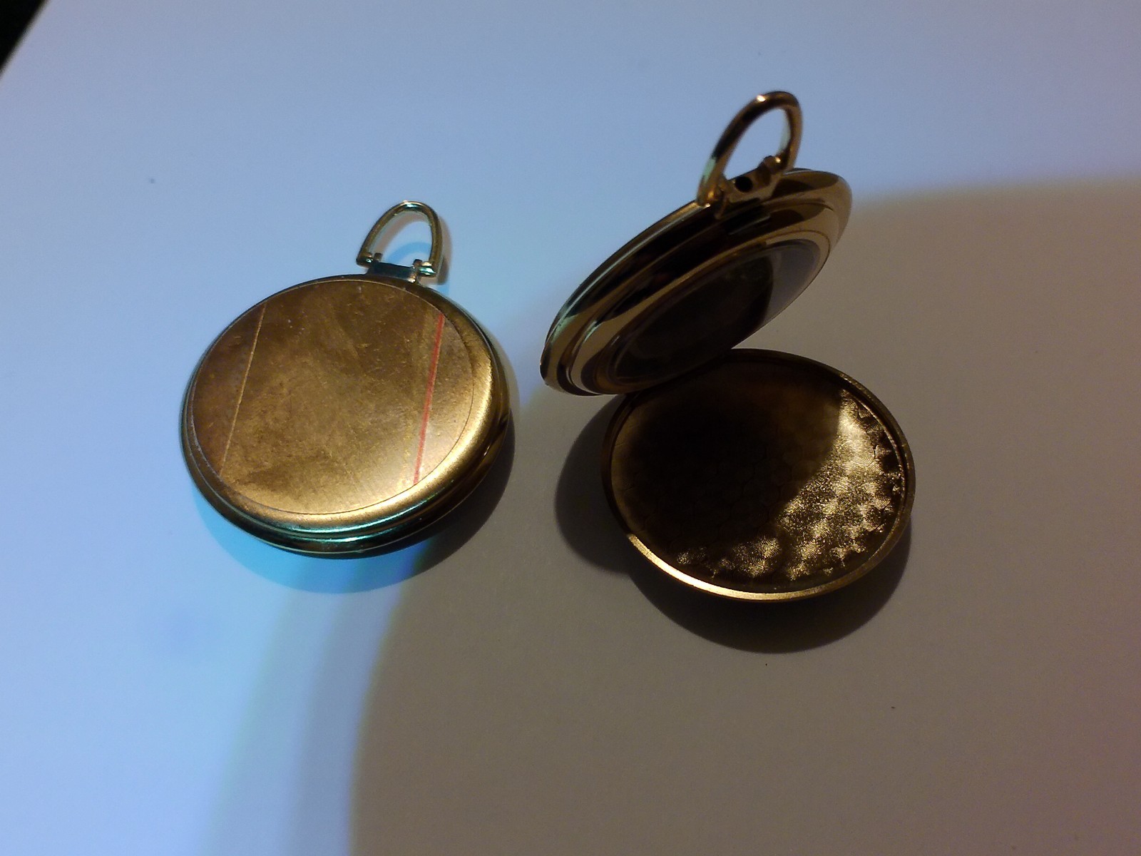 NOS Genuine BURBERRY POCKET WATCH CASE , MODEL 371200, GOLD PLATED
