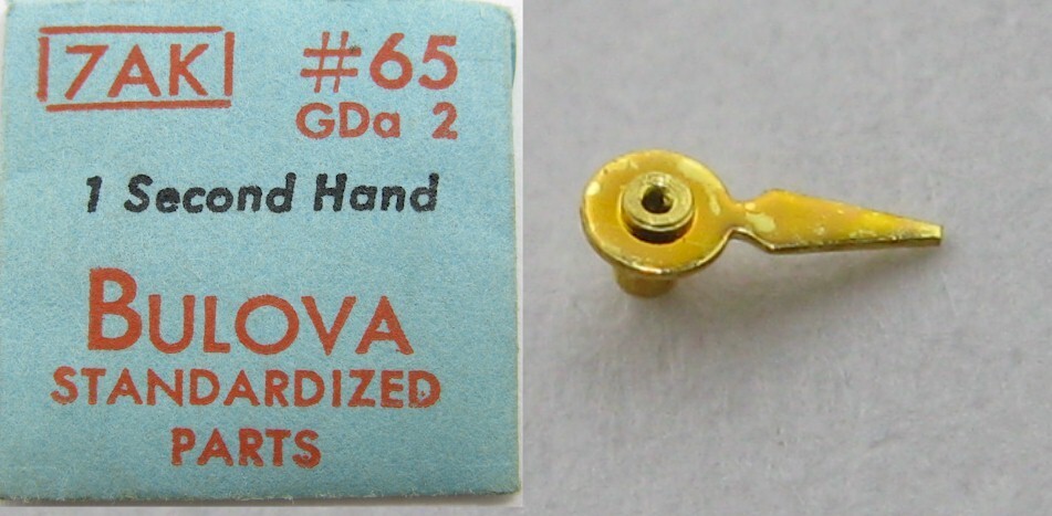 Bulova Watch caliber 7AK one gilt second hand #65 / GDa2