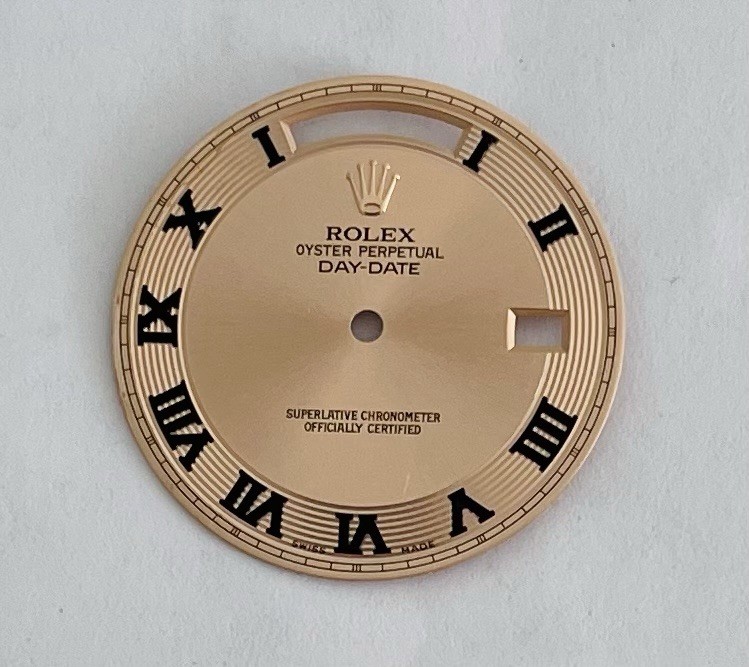 Factory Rolex Day-Date II 41MM President Rose with Black Roman Numerals Dial