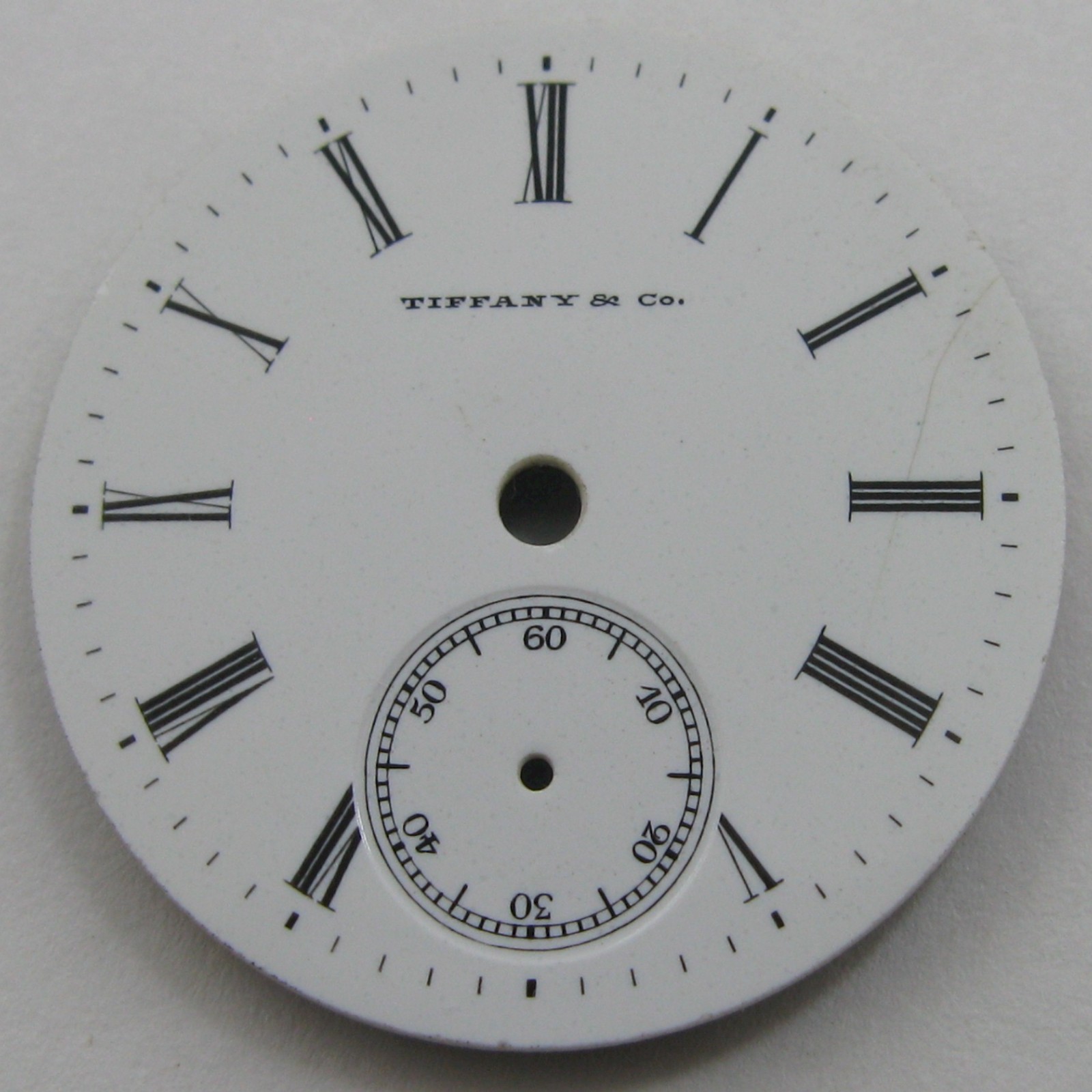 Vintage Porcelain Tiffany & Co. Watch Dial ø 25.7 mm