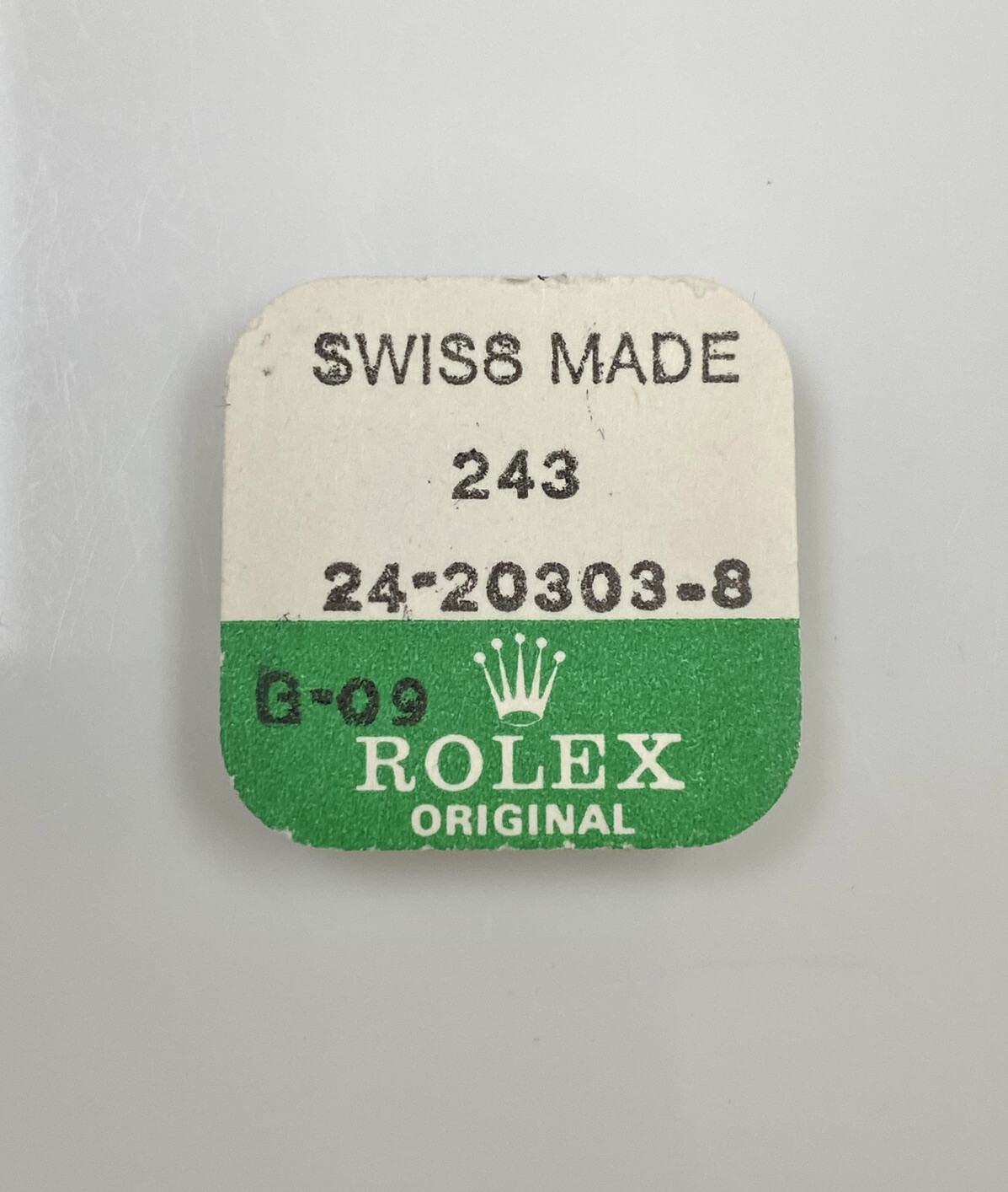 Genuine New Rolex Yellow Gold Crown 243 24-20303-8 Sealed Package