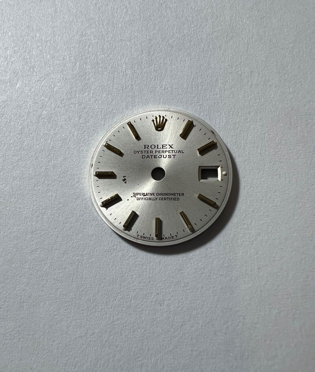 GENUINE & AUTHENTIC ROLEX LADY 26MM DATEJUST YELLOW STICK MARKER SILVER DIAL
