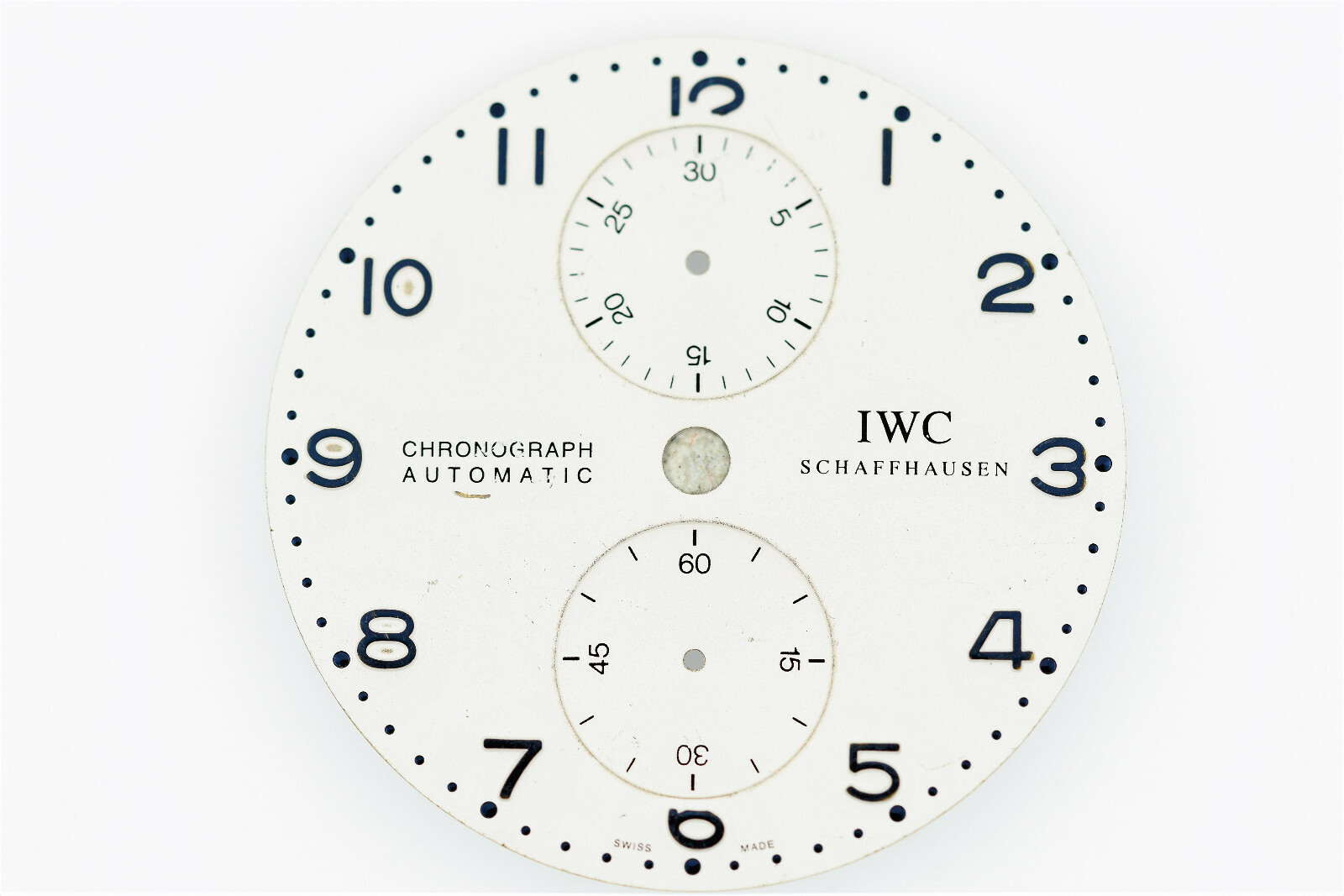 IWC Portuguese Chronograph Silver Watch Dial 3714 34.3mm Blue Marker (SO20)