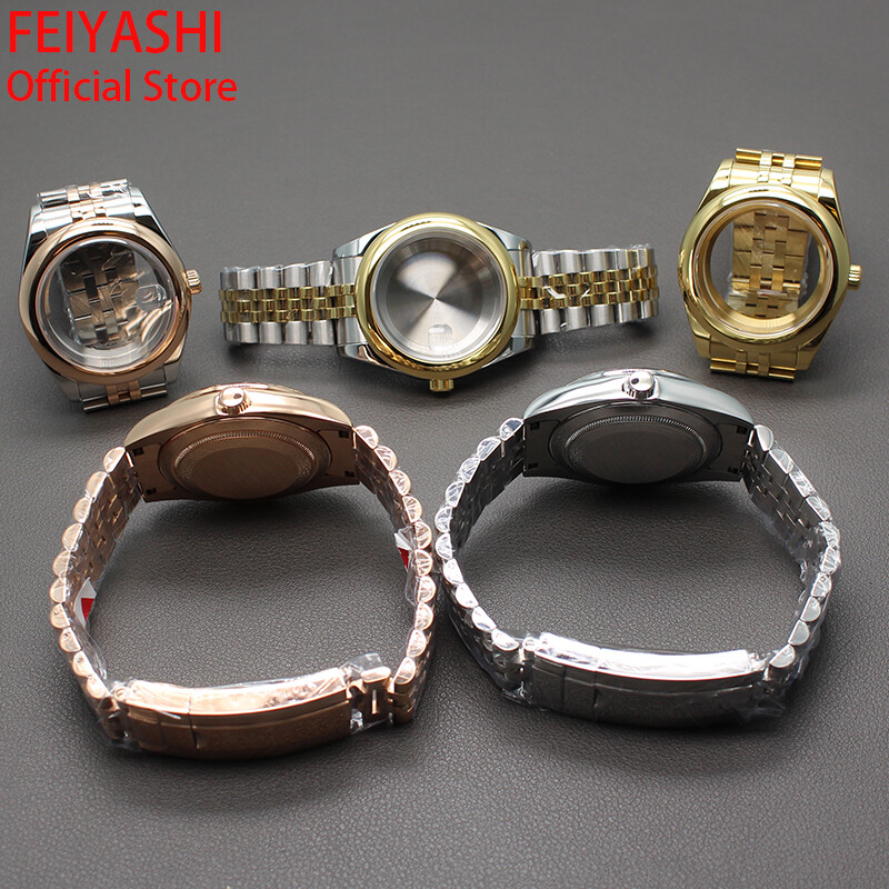 36mm/40mm Diver Watch Case+Jubilee Bracelet Stainless Steel Sliding Lock Buckle