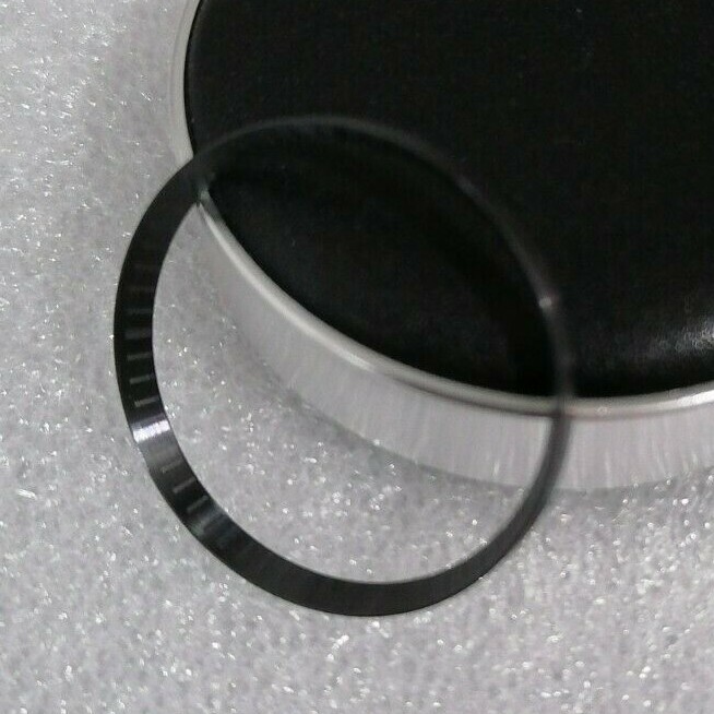 ⚫ BRUSHED BLACK STAINLESS STEEL CHAPTER RING MINUTE TRACK FOR SEIKO SKX007