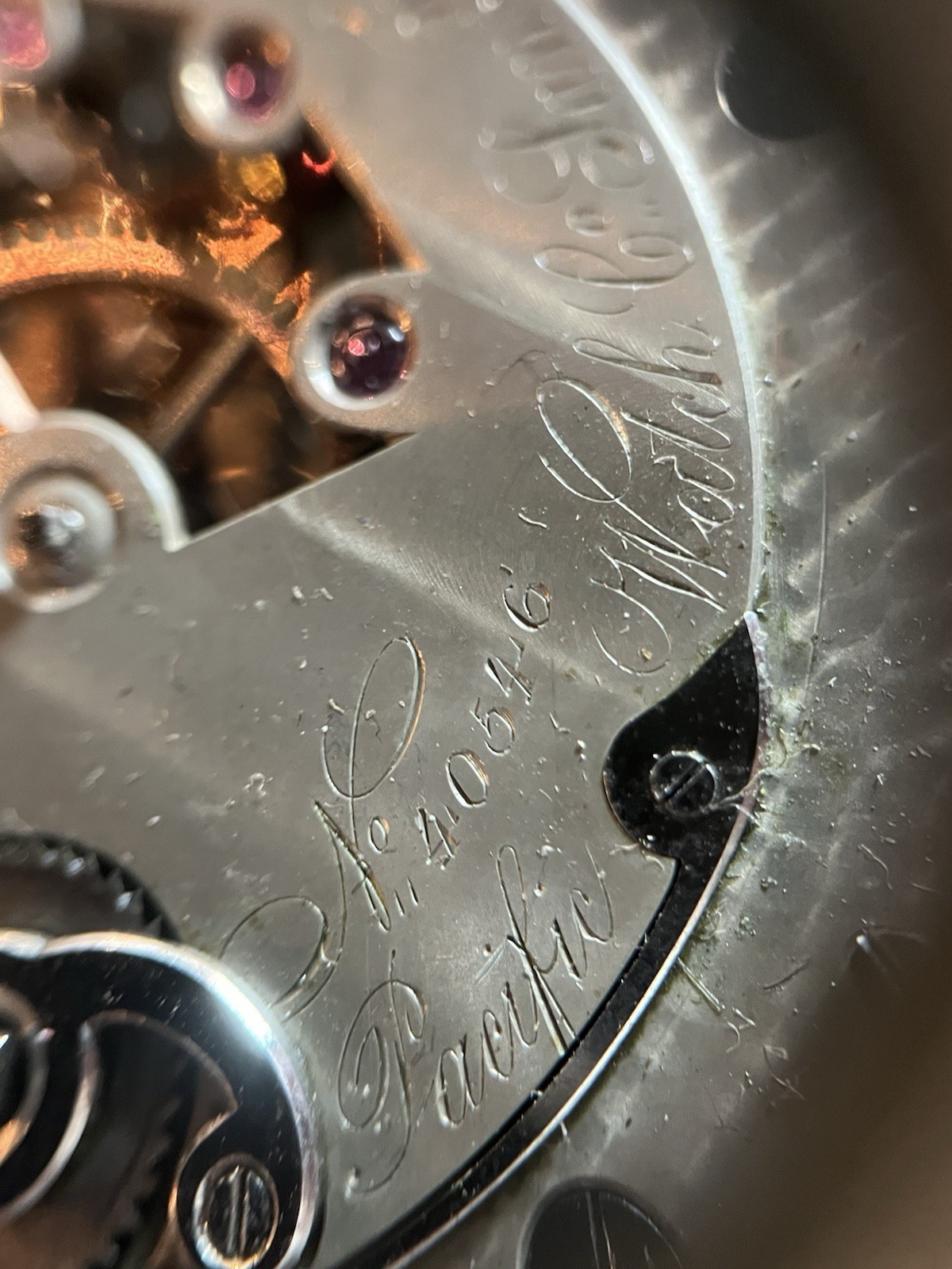 RUNNING Pacific Watch Co. San Francisco Pocket Watch Movement 46mm, Swiss Import