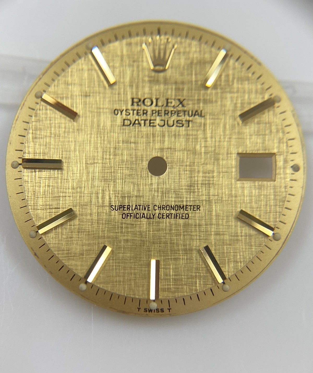Original Rolex 36mm Datejust 1601 1603 Cal. 1565 Champagne Gold Linen Dial