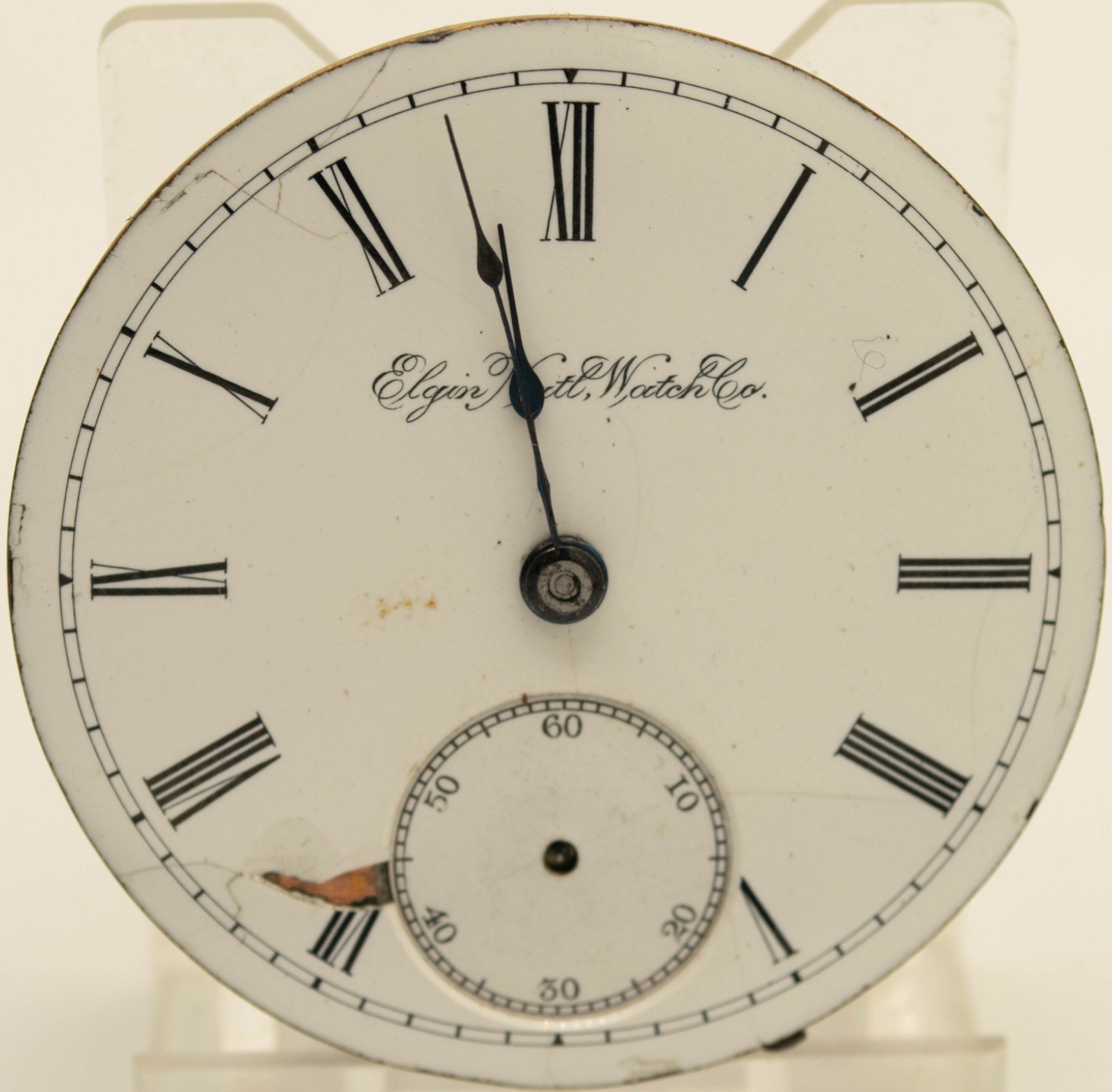 Elgin Grade 102 18s Hunting Pocket Watch Movement & Dial Parts Repair