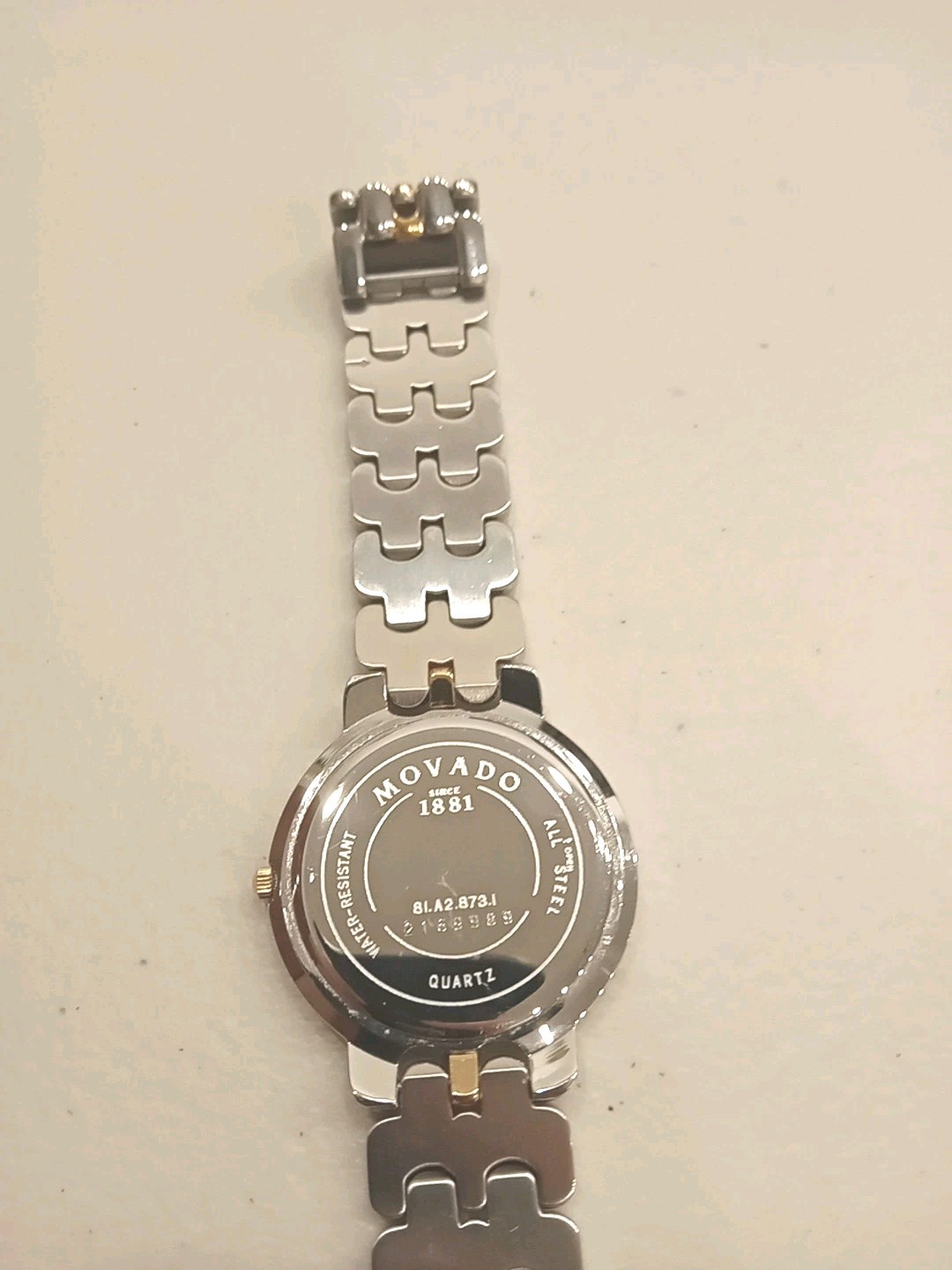 Swiss [N. MINT] Movado Men’s Two Tone Watch New Battery 81.A2.873.1