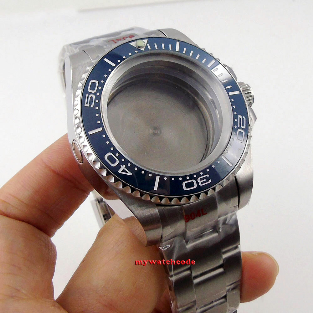 43mm SEA automatic Watch Case Strap fit 2824 2836 2813 8215 NH35A NH36A Movement