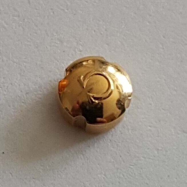 Omega Water Resistant Gold Plated Crown Part Number 42023