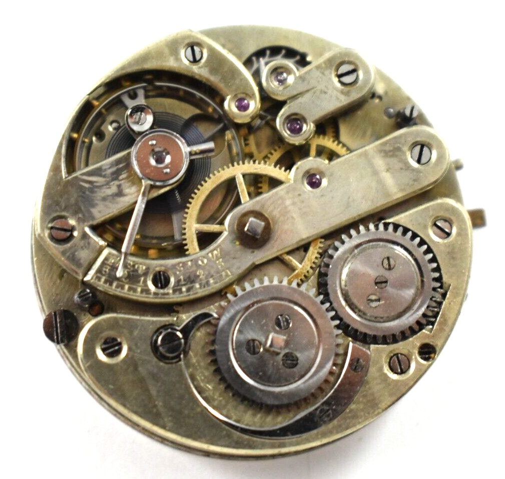 Vintage Unbranded 36.34mm Hunting Pocket Watch Movement lot.wc