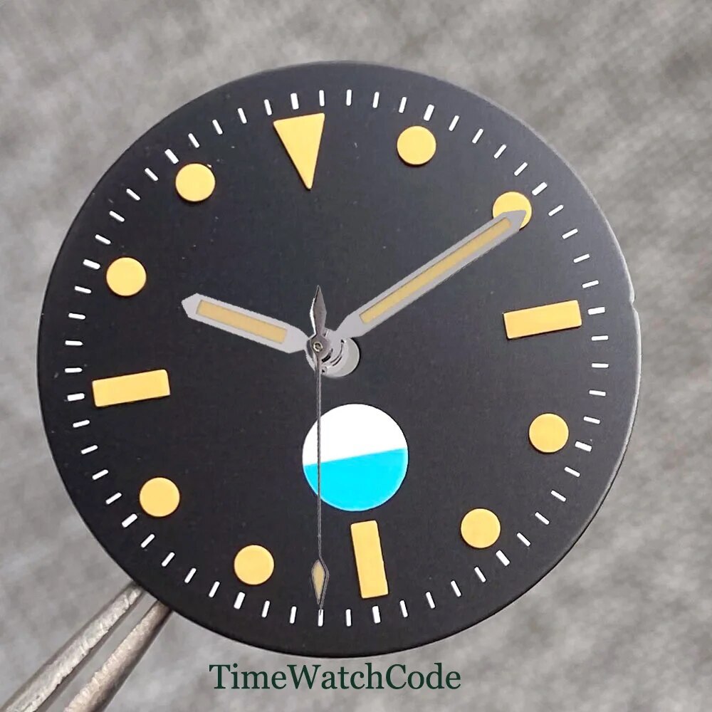 Luminous Black Watch Dial Face 29mm for NH35 NH36 ETA2824 PT5000 SW200 Movement