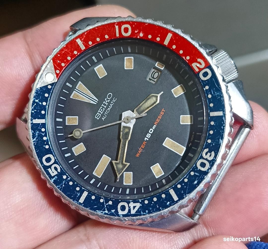 ALL ORIGINAL SEIKO DIVERS 150m DIVER PEPSI 7002-700A YEAR 1990 DEC. ART PATINA