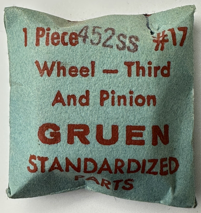 GENUINE Gruen E210 CAL452SS THIRD WHEEL AND PINION NOS Watch Repair Part WP2