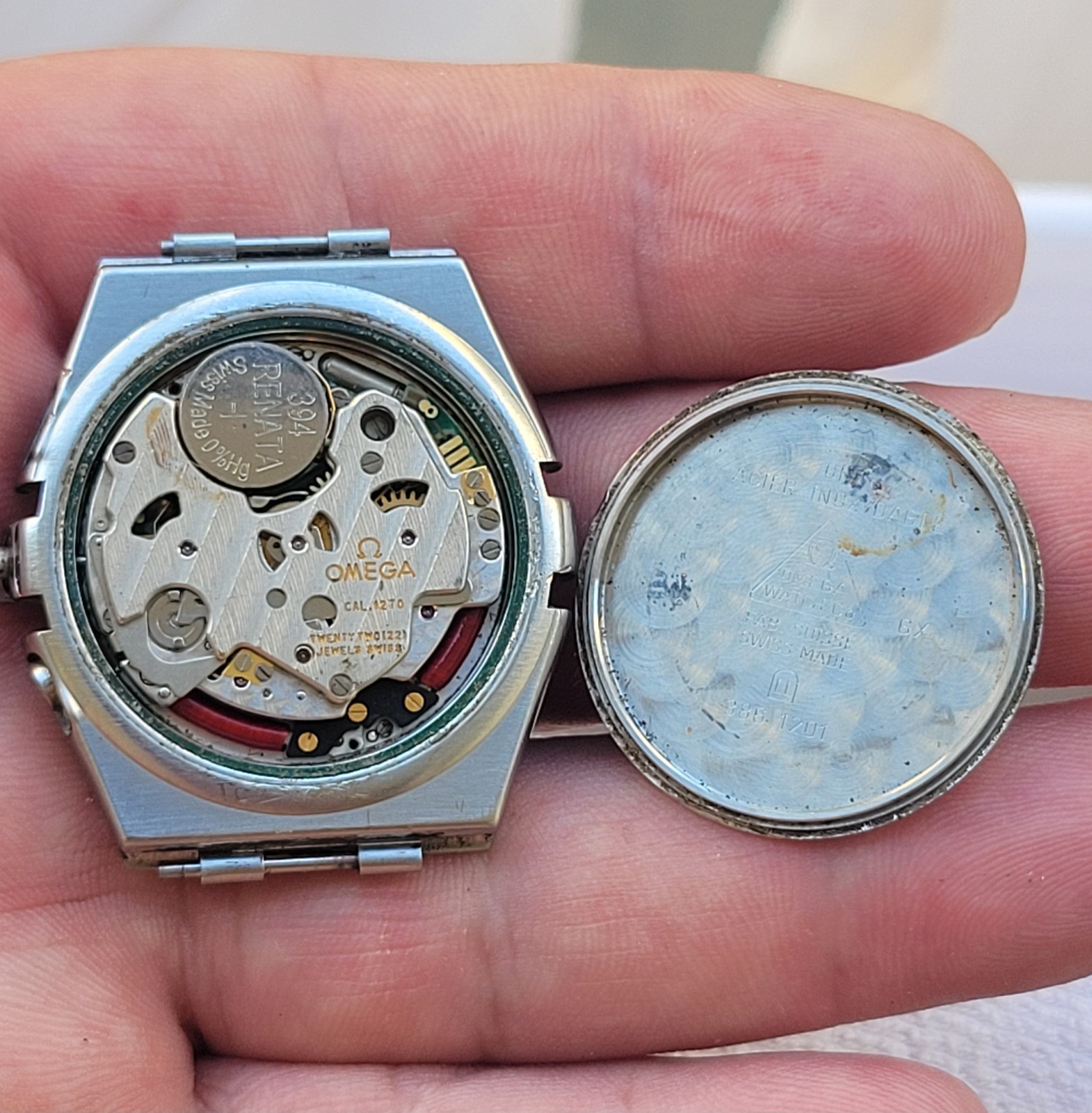 Omega Constellation Chronograph QUARTZ CAL 1270 MENS 37MM REF 386.1201 FOR PARTS