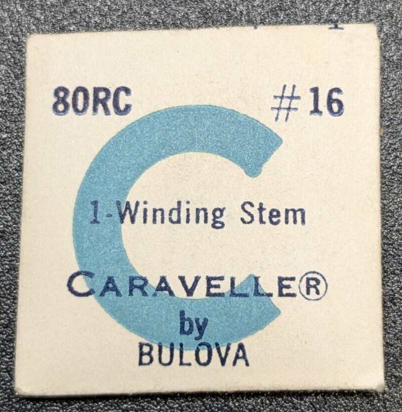 NOS Genuine BULOVA CARAVELLE 80RC – WATCH WINDING STEM – PART# 16