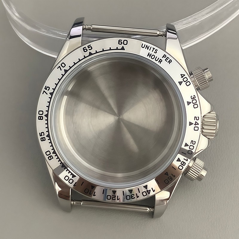 40mm Stainless Watch Case Sapphire for VK63 VK64 Movement 29mm Dial Watch Parts