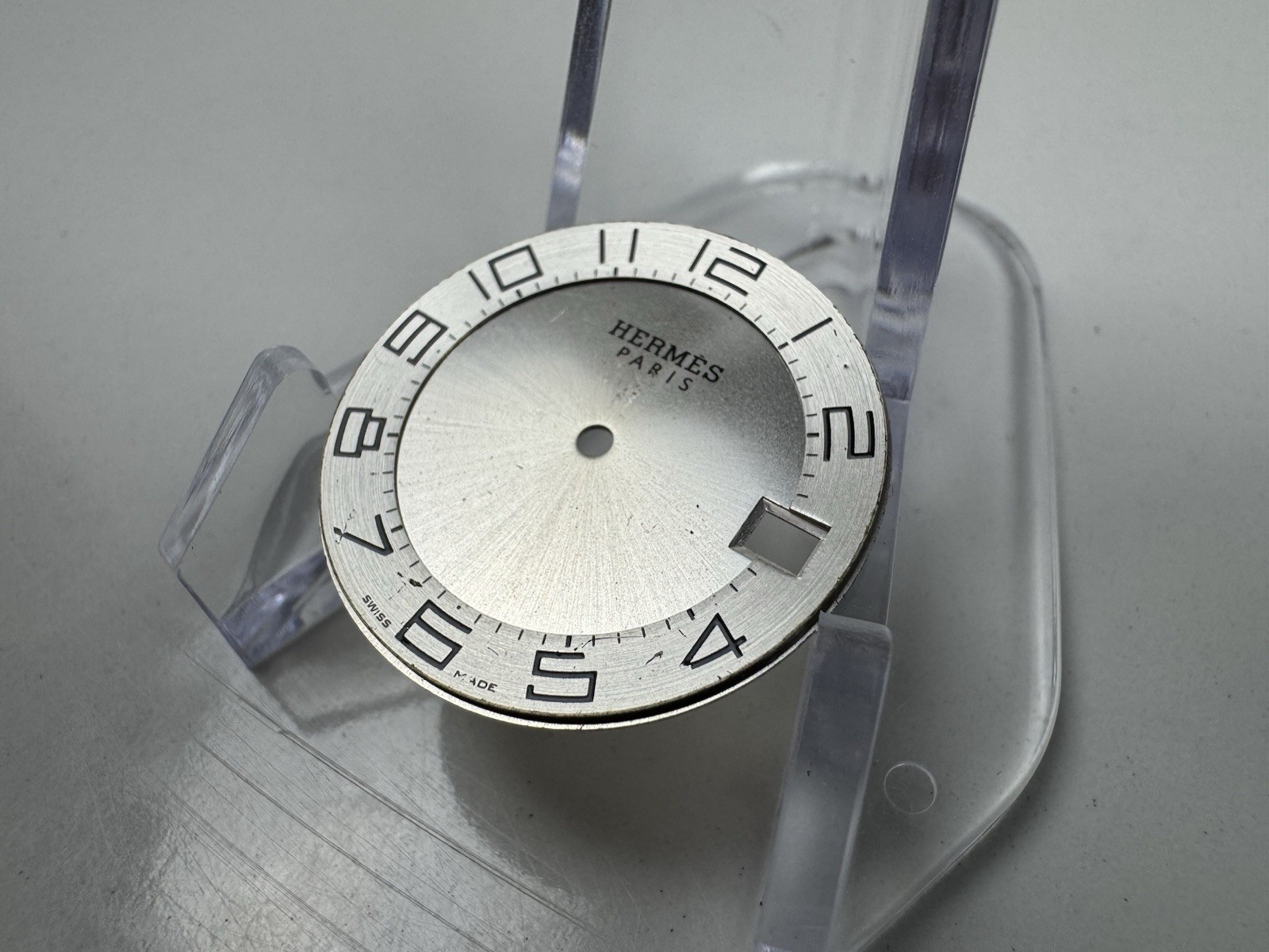 HERMES ESPACE Silver Watch Dial 27mm – Swiss Made