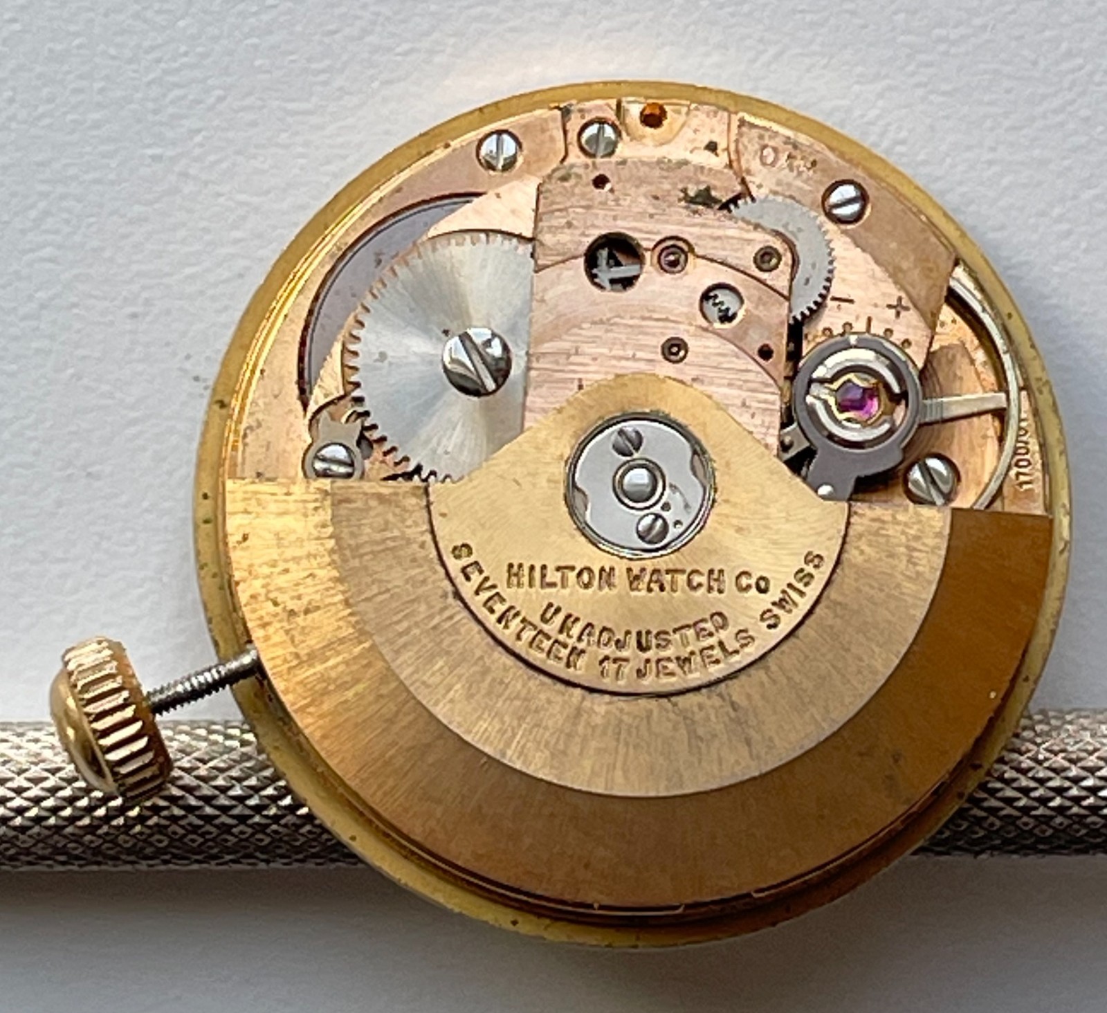 Vintage Hilton Rado Elgin Automatic Watch Movement Parts Repair Project Junk Lot
