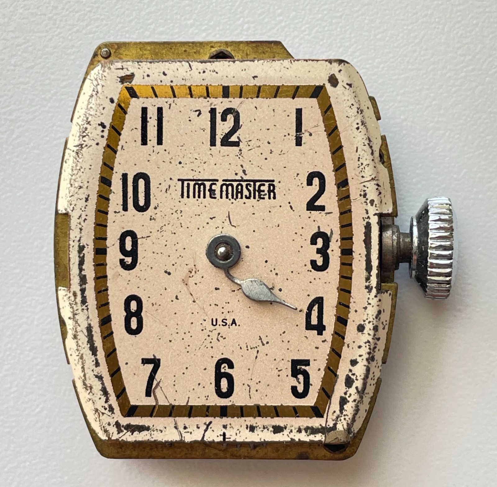 Vintage The E Ingraham Co Bristol Ct Usa Time Master Watch Movement Parts Repair