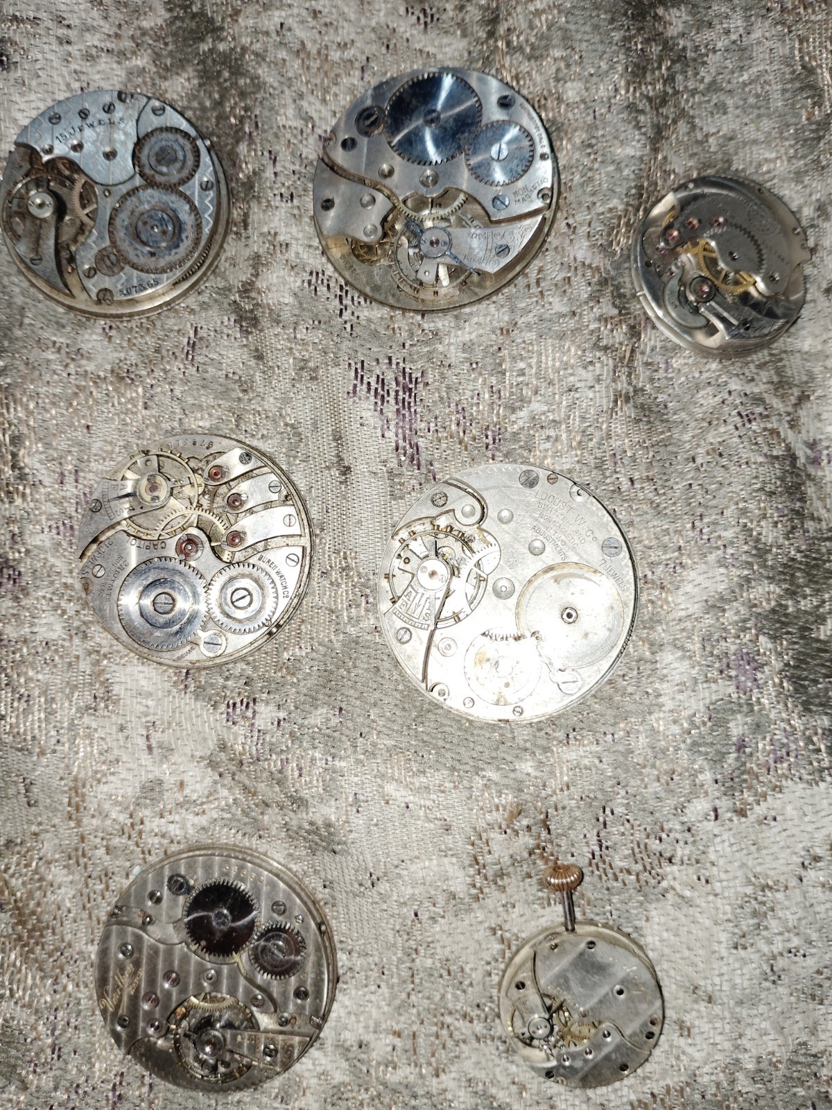 Vintage Swiss Watch Movements Mid 1800’s-mid 1900’s Lot Of 12