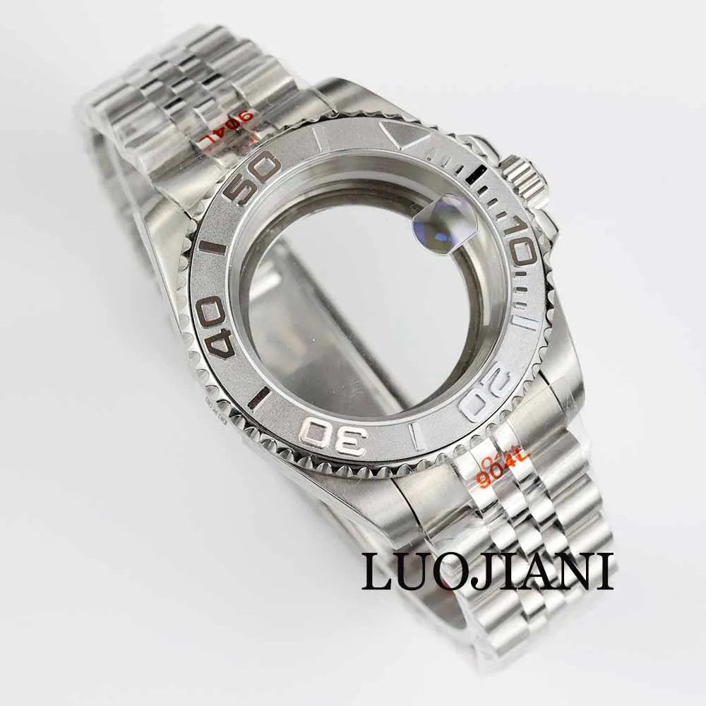 40mm NH35 Steel Case Ceramic Bezel Sapphire 28.5 Dial Jubilee Strap