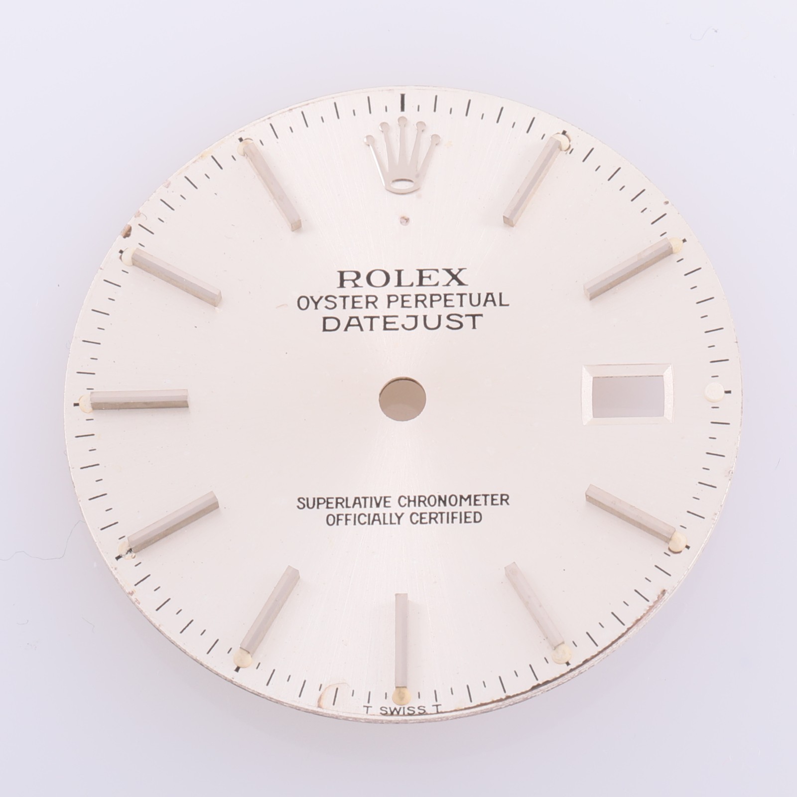Rolex Mens Datejust 36mm Silver Stick Dial T Swiss T 16014-16234 #E42