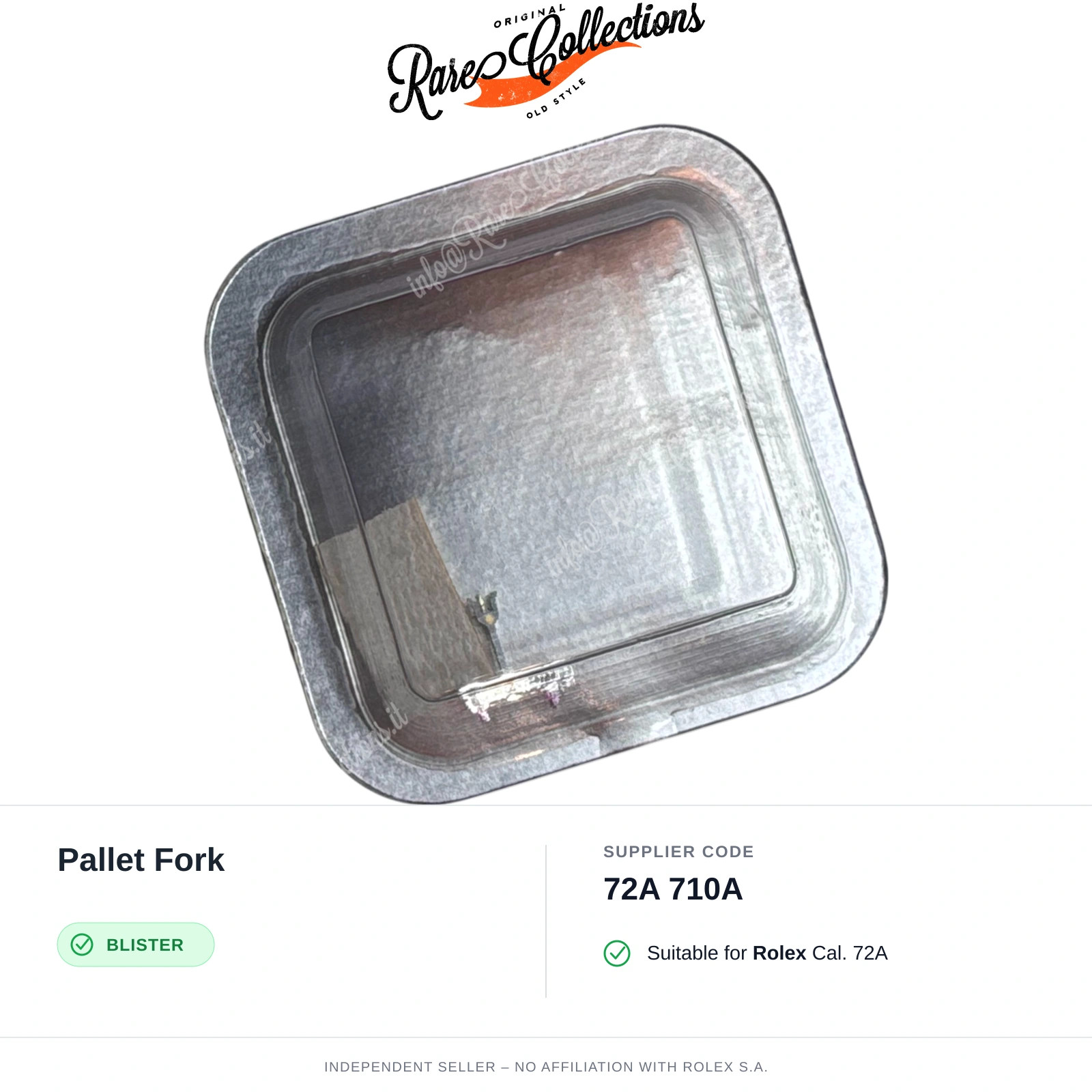 Pallet Fork for Rolex (cod. 72A 710A) — New Blister NOS NOS X1