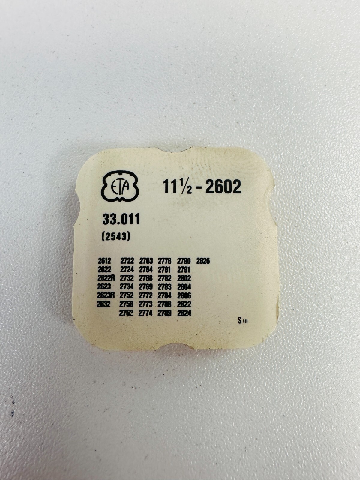 ETA 2602 Intermediate Date Wheel 33.011 #2543