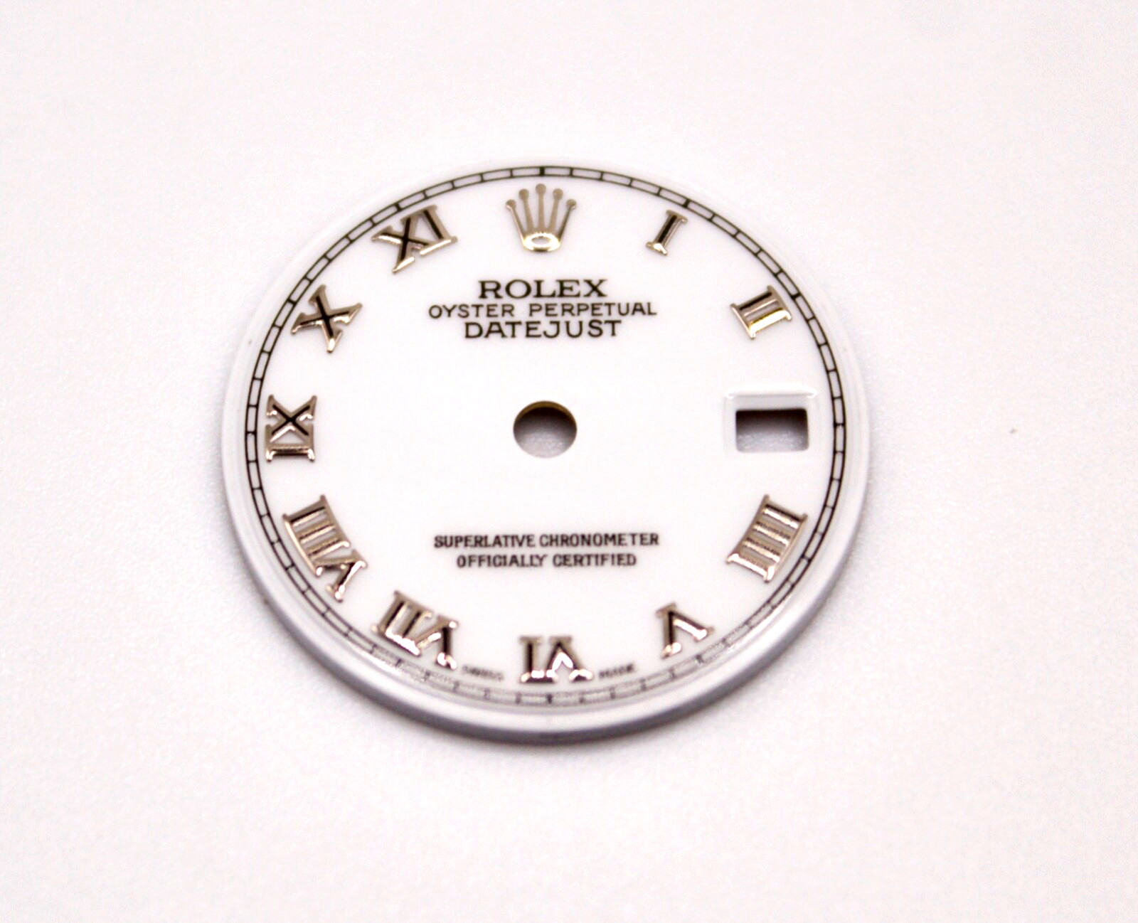 ORIGINAL Rolex Dial 26mm Datejust White Stainless Steel w Date Swiss Made