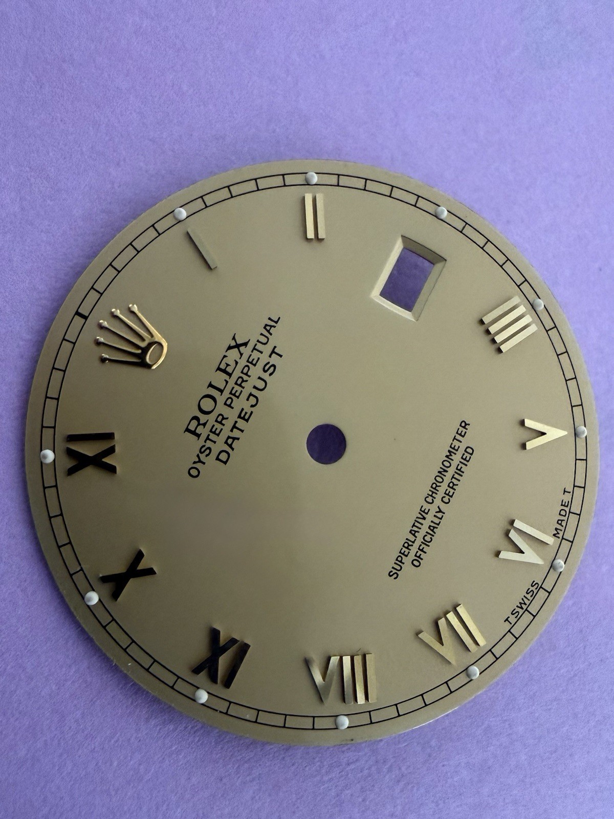 Genuine Factory Rolex Dial DateJust 36mm Champagne Roman Y 16013, 16233